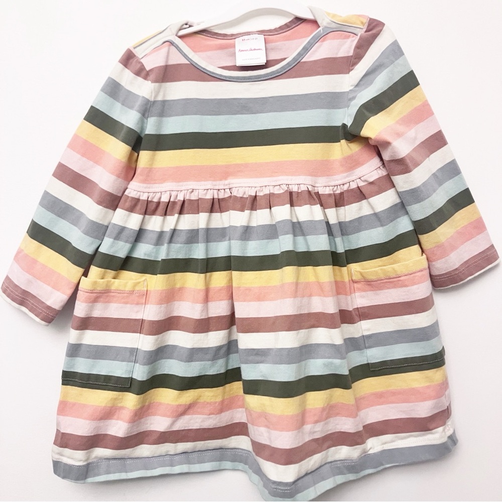 Hanna Andersson striped dress 85 2T
